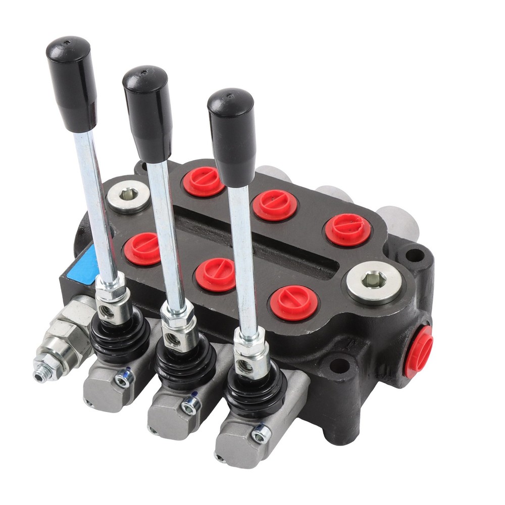 3 Spool 25 GPM Hydraulic Directional Control Valve Tractor Loader Double Acting