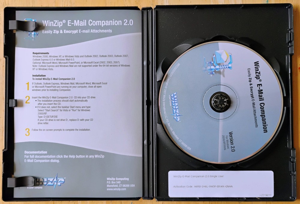 WinZip 2.0 E-Mail Companion