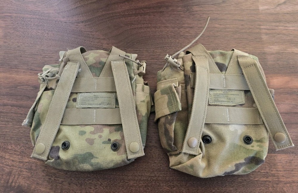 2 USGI MOLLE II CANTEEN GENERAL PURPOSE UTILITY POUCH OCP MULTICAM
