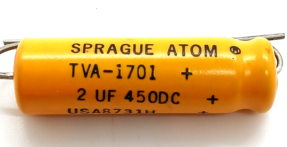 Sprague Atom Capacitor TVA-1701 2uf 0-450DC 4 Pc Lot