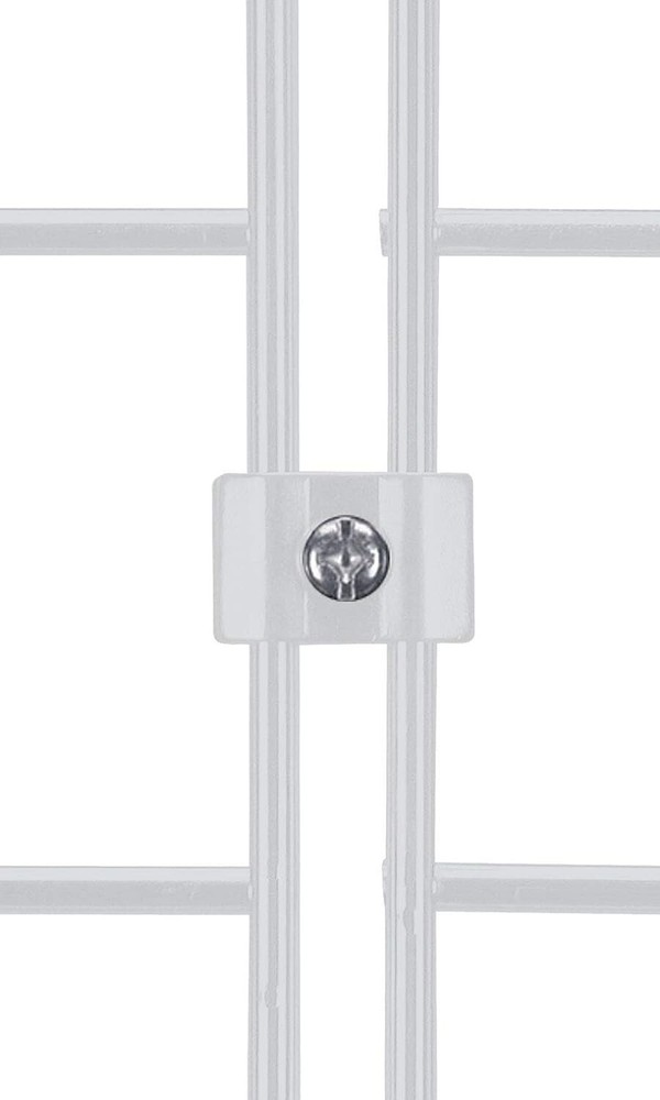 Wire Grid Triangle Tower Display Rack Casters Rolling Castors white 2' x 5 ½' H