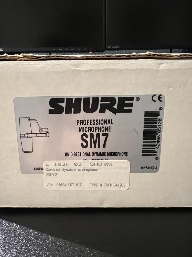 Original Shure SM7 Microphone Excellent Condition W/ Original Box!