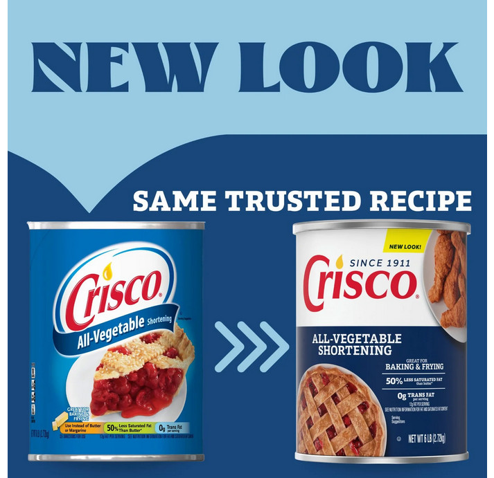 Crisco All-Vegetable Shortening, 96oz.