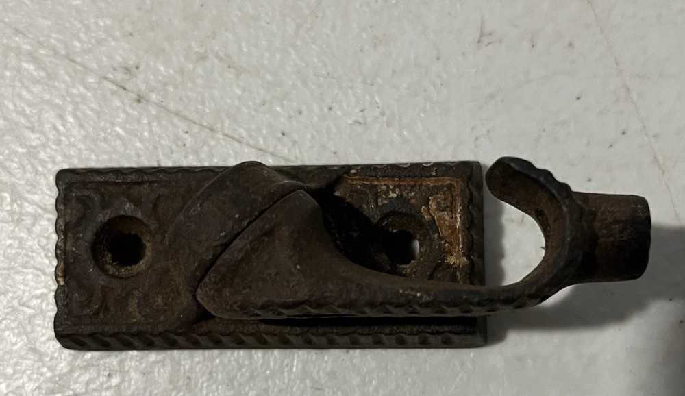 Antique Victorian Cast Iron Window Lock