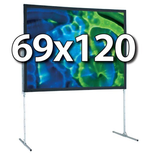 DRAPER 241080CD - UFS 69x120 COMPLETE SCREEN SYSTEM - DUAL PROJECTION - T-LEGS