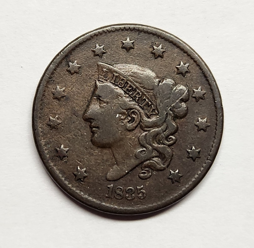 1835 Large Cent – Choice Medium Brown VF