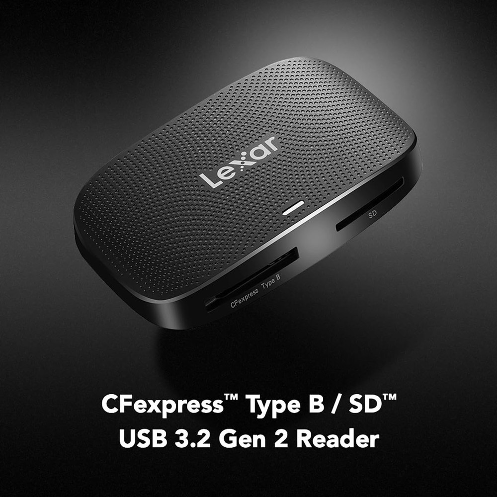 Lexar Professional CFexpress Type B / SD USB 3.2 Gen 2 Reader, Transfer Black