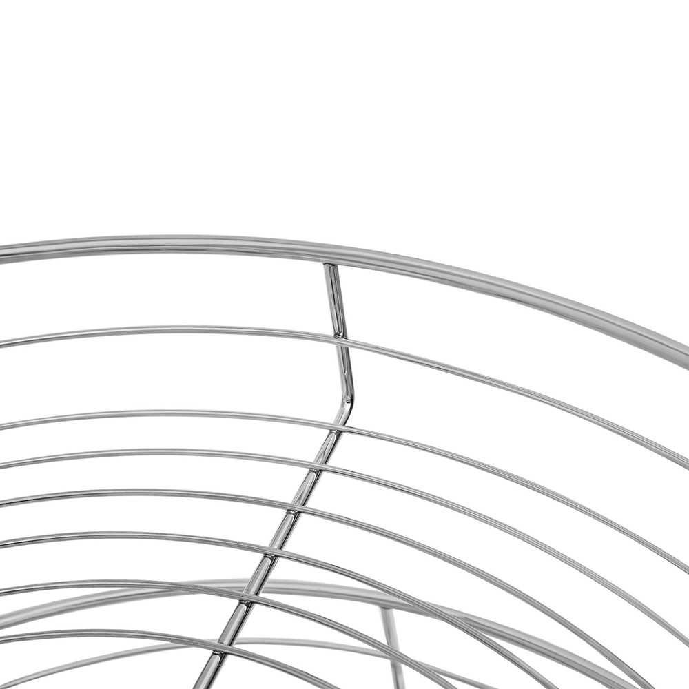 24" Kidney Chrome 2-Shelf Lazy Susan Kitchen Base Cabinet Corner Organizer Rack