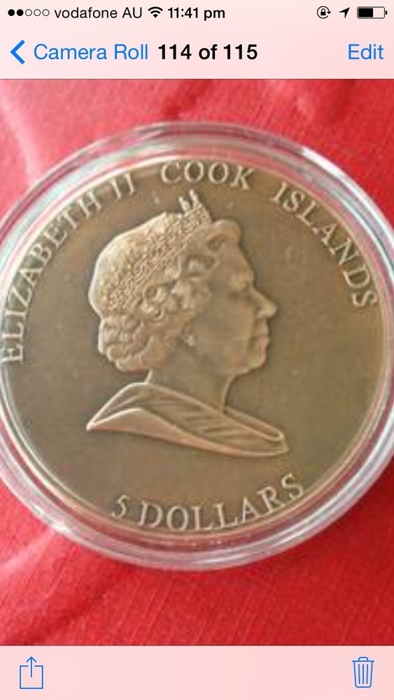 2009 cook mars meteorite silver coin coa，