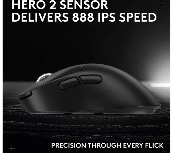 LOGITECH Pro X Superlight 2 Dex Wireless Optical Gaming Mouse - Black