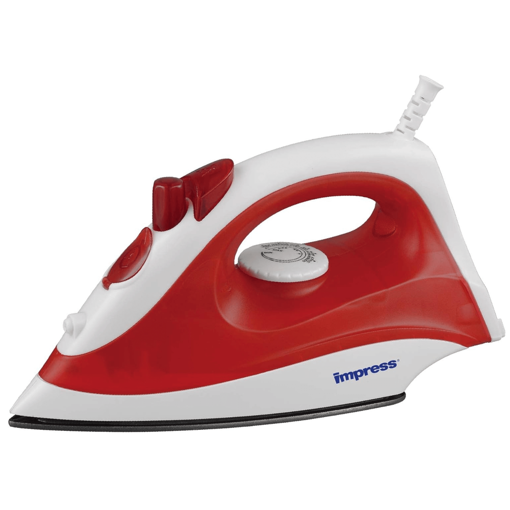 Impress Compact Non-Stick Dry Iron w Spray Function and Adjustable Steam Levels