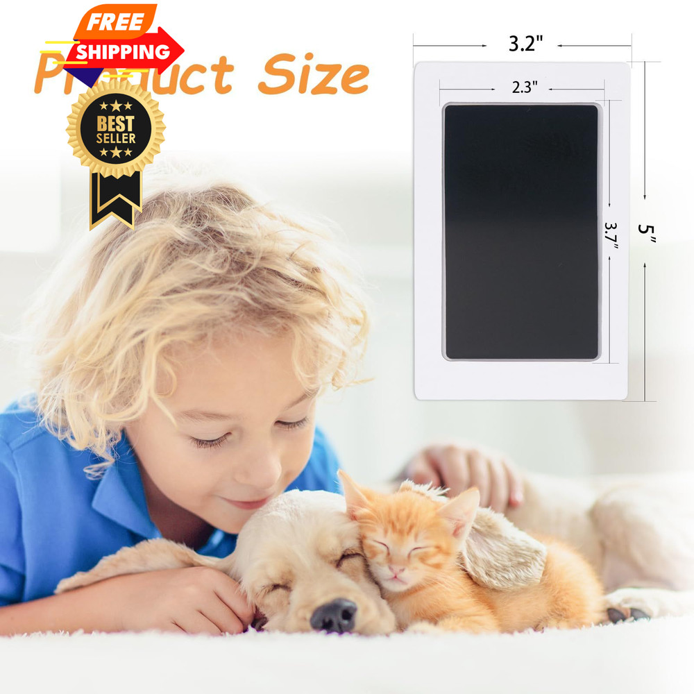 DeerZone Inkless Paw Print Kit,Dog Small-Medium 2 Pack, Black