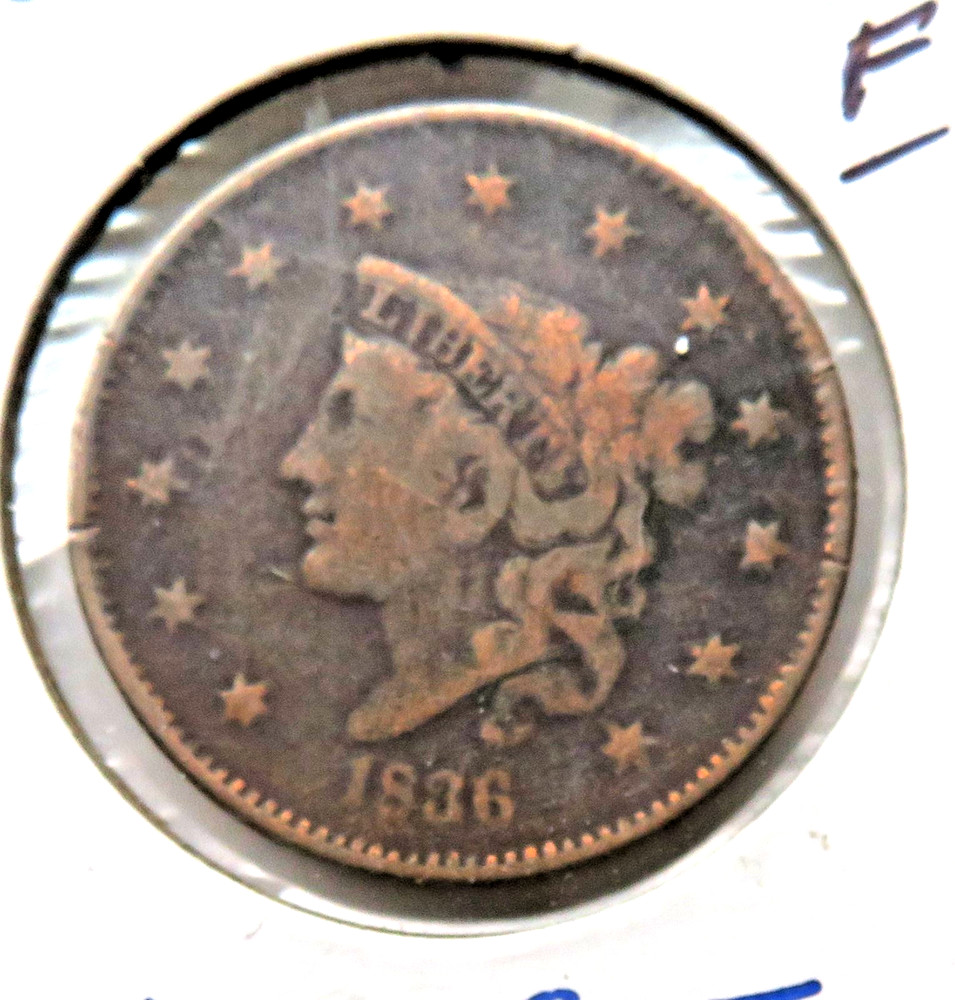 1836 Large Cent Nice Coin