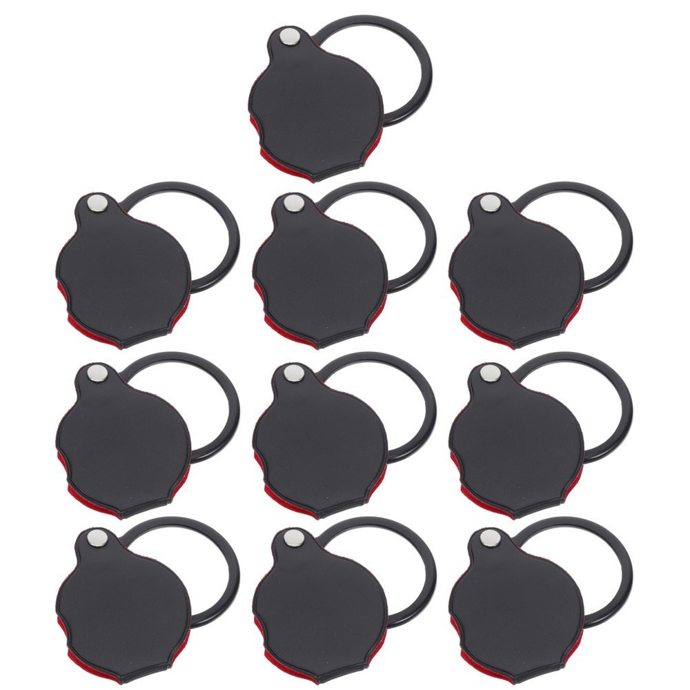 10 Pcs Mini Folding Magnifying Lenses Handheld Rotating Magnifier