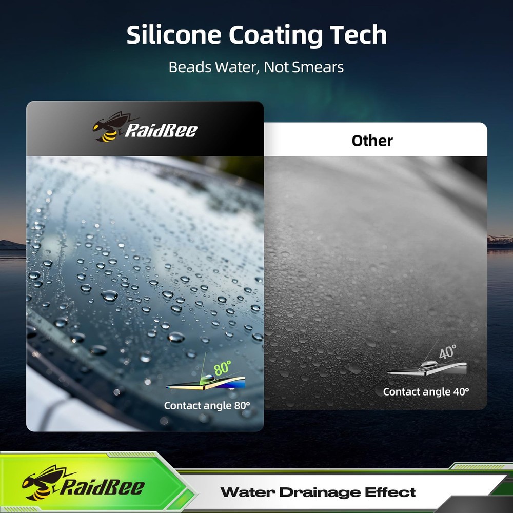 Silicone Windshield Wiper Blades Replacement for Tesla Model Y & Model 3