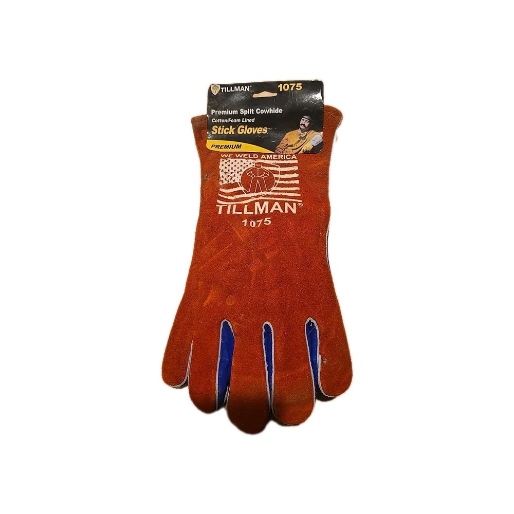 Tillman 1075 Premium Split Cowhide Stick Welding Gloves.