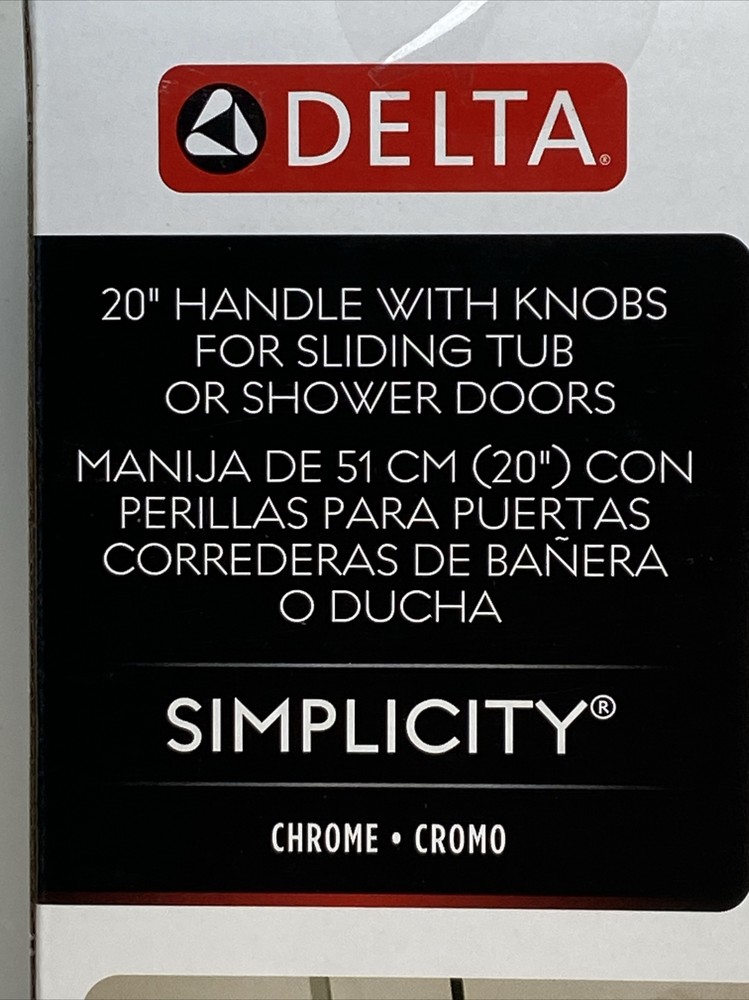 Delta - SDBR011-PC-R - 20" Handle w/ Knobs For Shower Doors Chrome