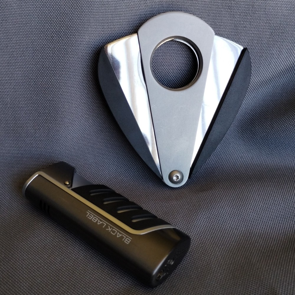 Lotus Black Label Lighter & Xikar Xi1 Tech Cigar Cutter