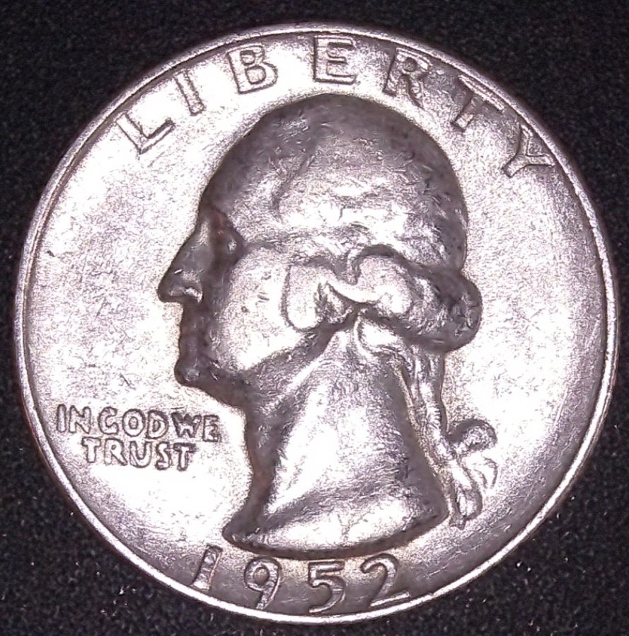 1952-S WASHINGTON SILVER QUARTER