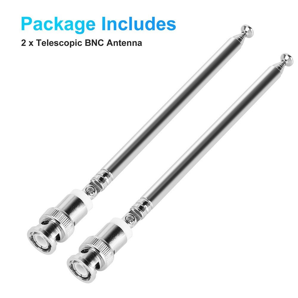 Telescopic Antenna BIN BNC Connector Digital Desktop Fm Frequency Range Handheld