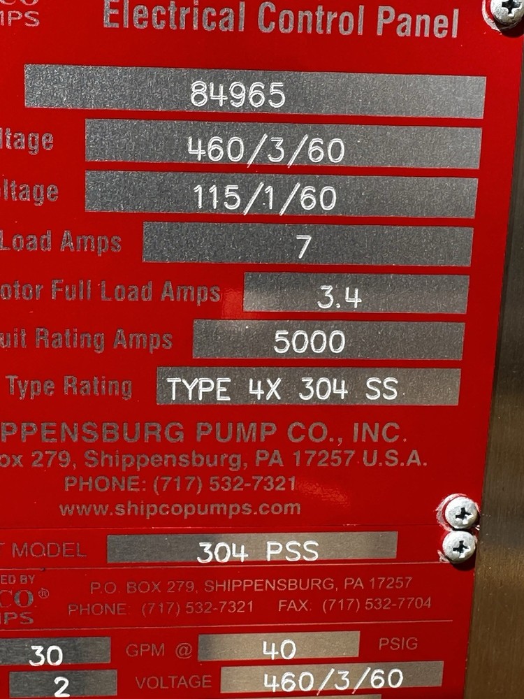 Shipco Condensate Return Unit Model 304PSS Duplex System