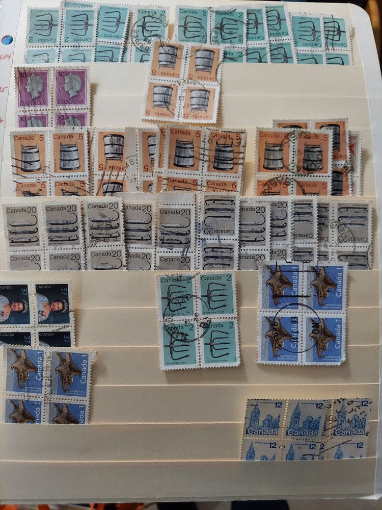 Stamps Canadian plate blocks