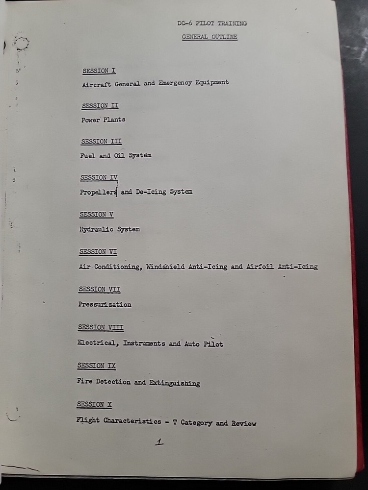 McDonnell Douglas DC-6 Pilots Training Manual Copy