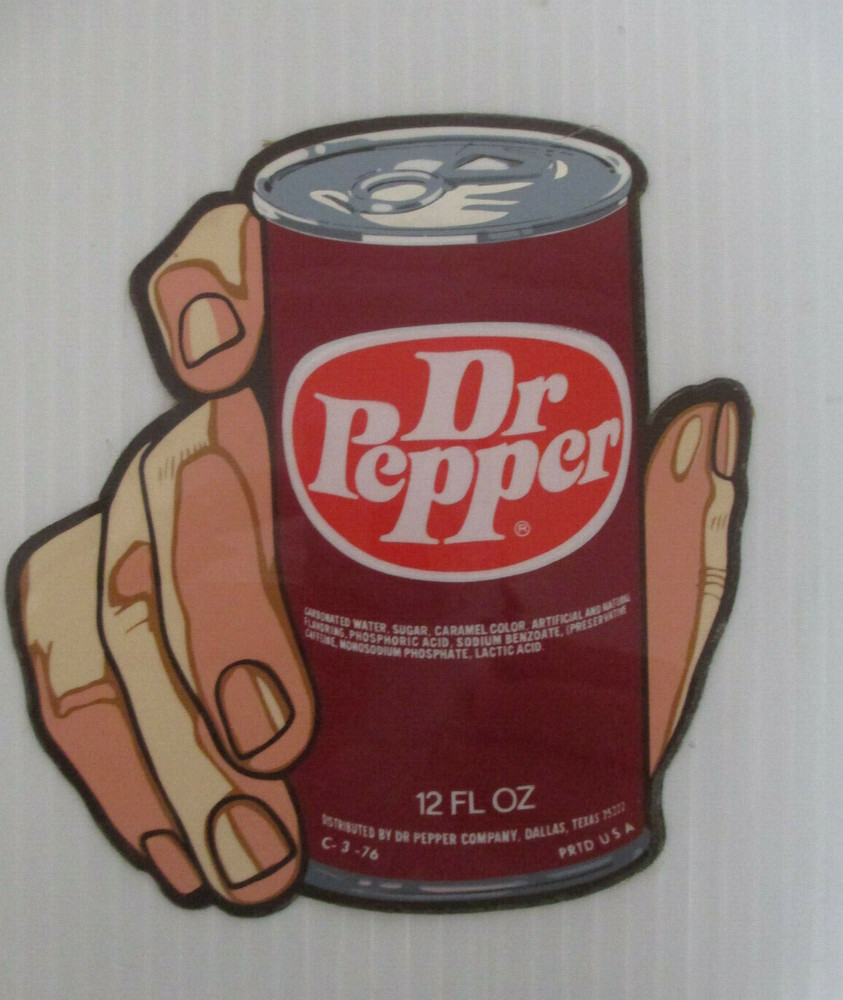 Dr Pepper Decal Hand Holding Can