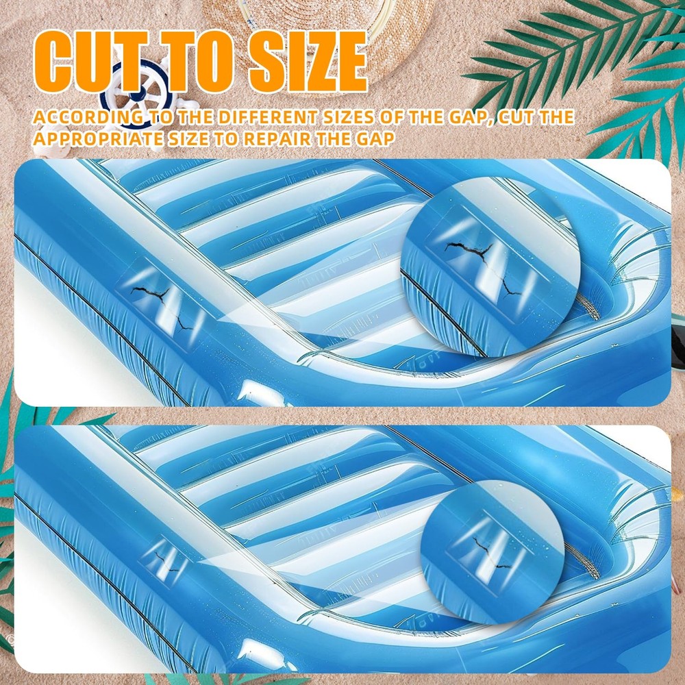 Great Pvc Glue,Pool Liner Patch Kit, Transparent Air 1 Pack, Light BLue