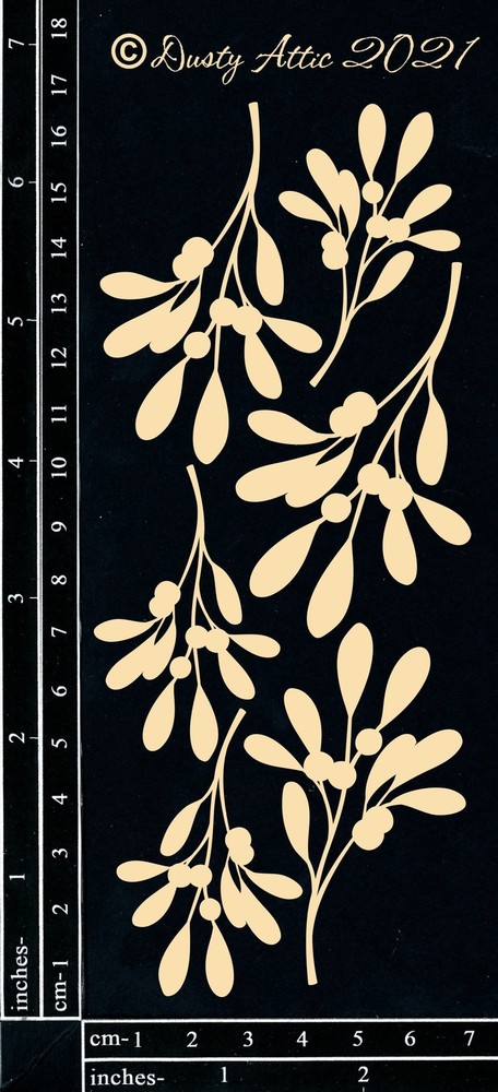 Dusty Attic Chipboard 3x7 - Mistletoe #2, DA3196