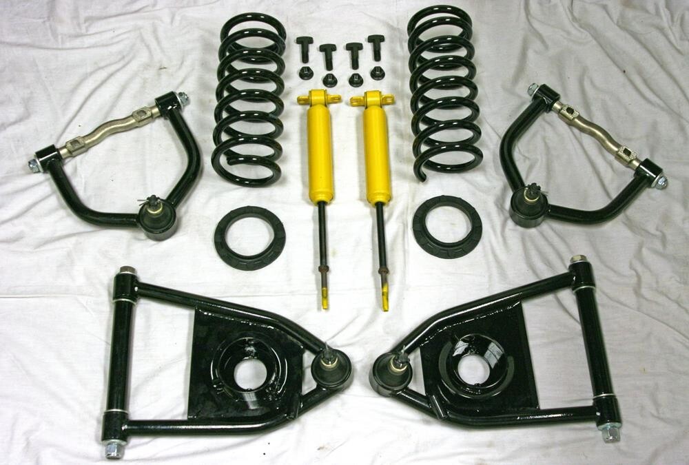 22" Inside Frame Rail Mustang II Manual Front End Suspension Kit IFS 2" Drop