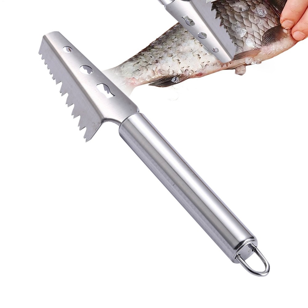Fish Scaler Tool Stainless Steel Solid Construction Fish Scale Remover Kitchen