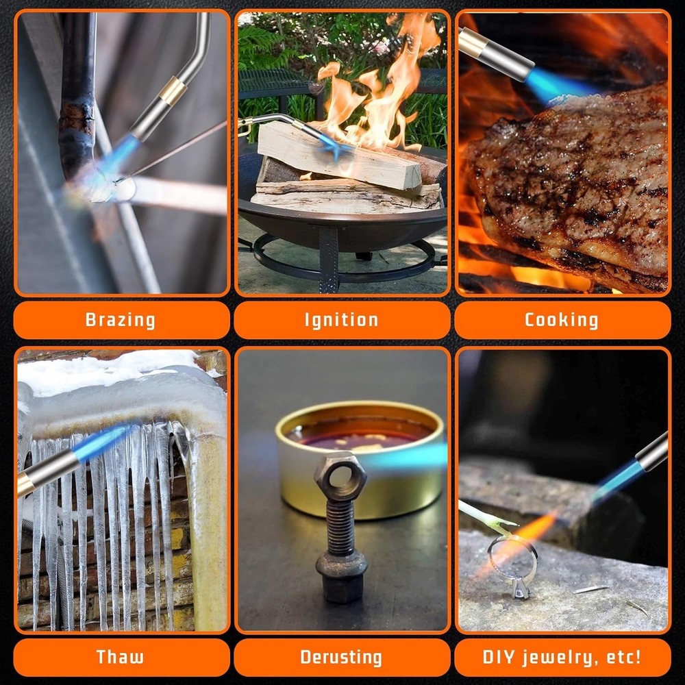 High Intensity Propane Torch Head with Trigger Start for Versatile Applications