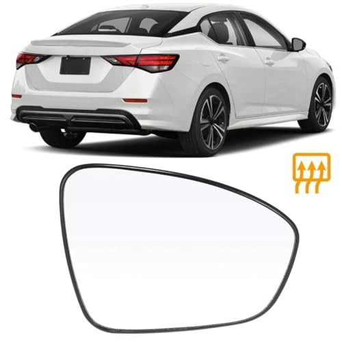 Heated Rearview Mirror Glass Replacement with Backing Right Passenger Side