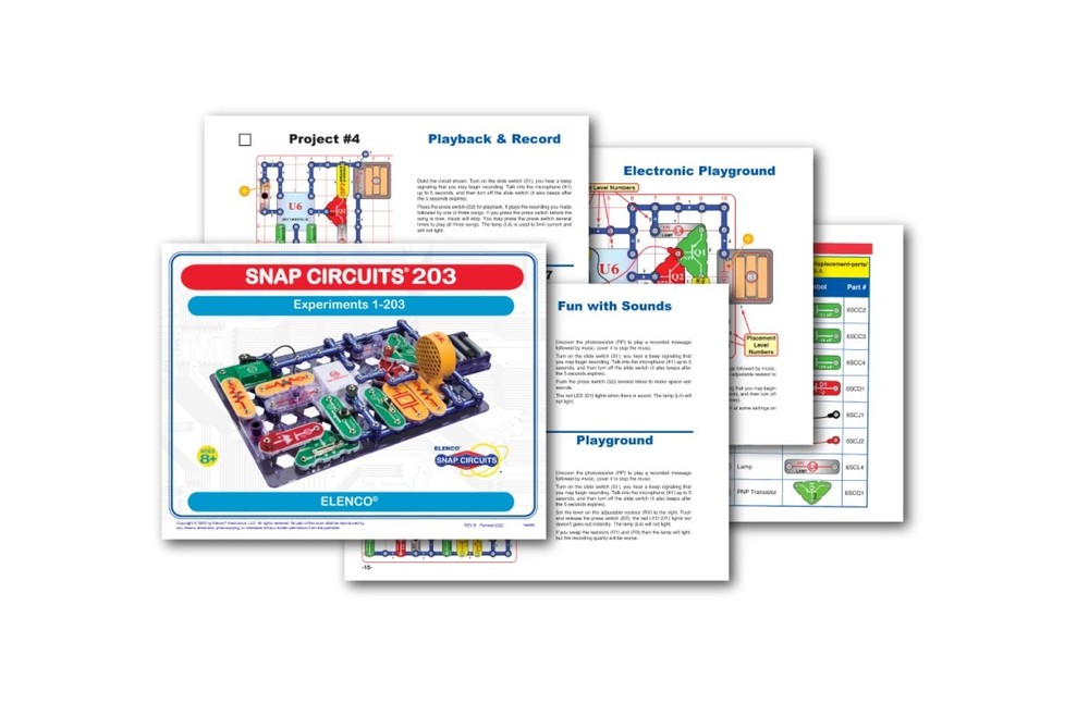 Snap Circuits 203 Electronics Exploration Kit | Over 200 Plus, Multi-color