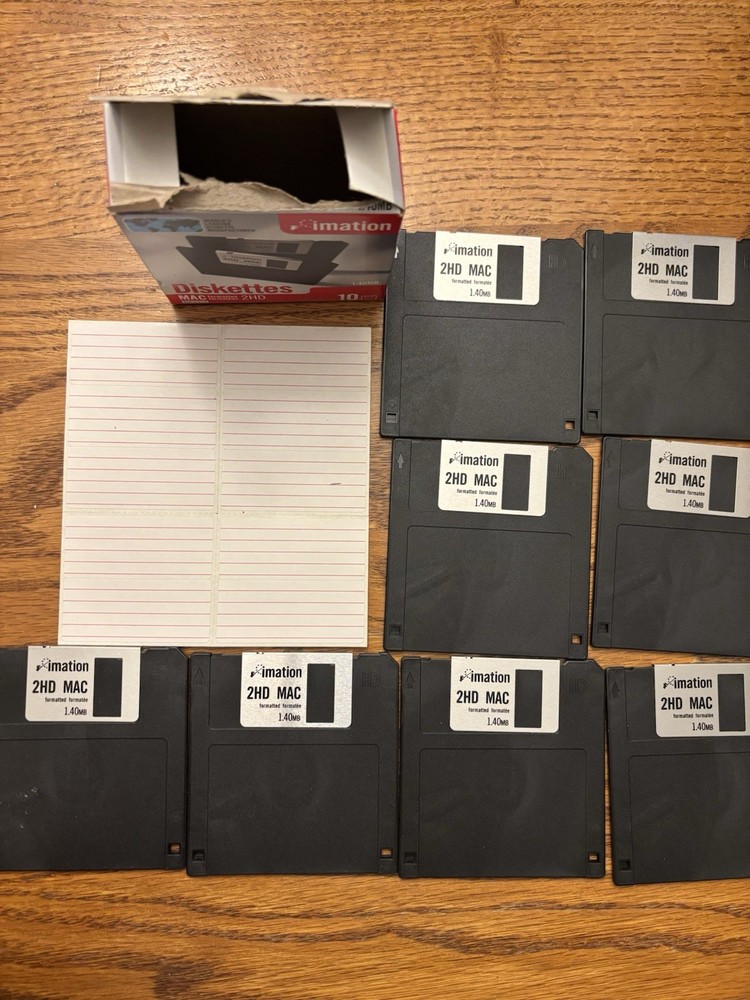Imation 3.5in. Floppy Disk 1.40MB - MAC Formatted - 8 Unused Floppy’s