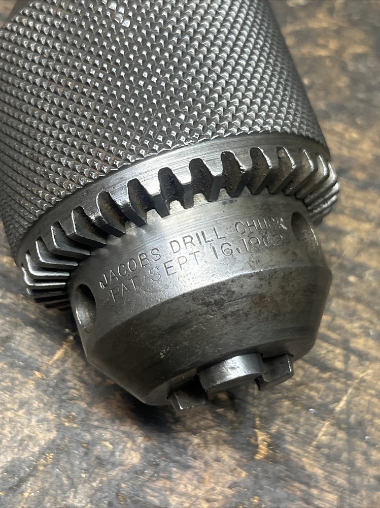 Very Early Jacobs Drill Chuck No 3 Unknown Taper 1/2 Cap ⬇️😎