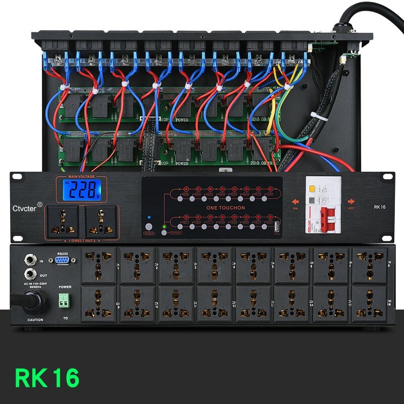 Ctvcter RK16 16CH Power Sequencer with RS232 Central Control System ot25