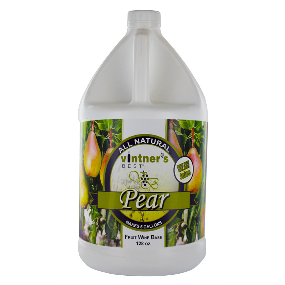 Vintners Best Fruit Wine Base Pear for Home Wine Making 128 oz. Jug