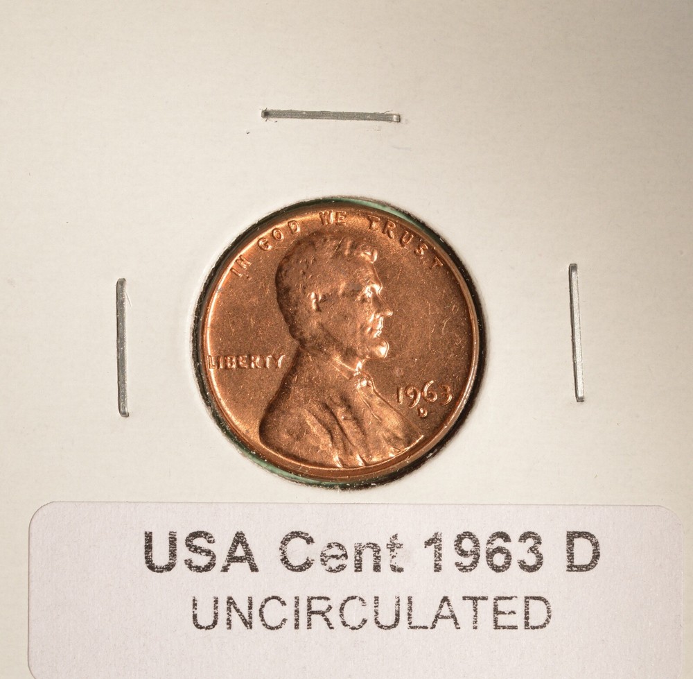 1963 D - USA Small Cent - UNCIRCULATED