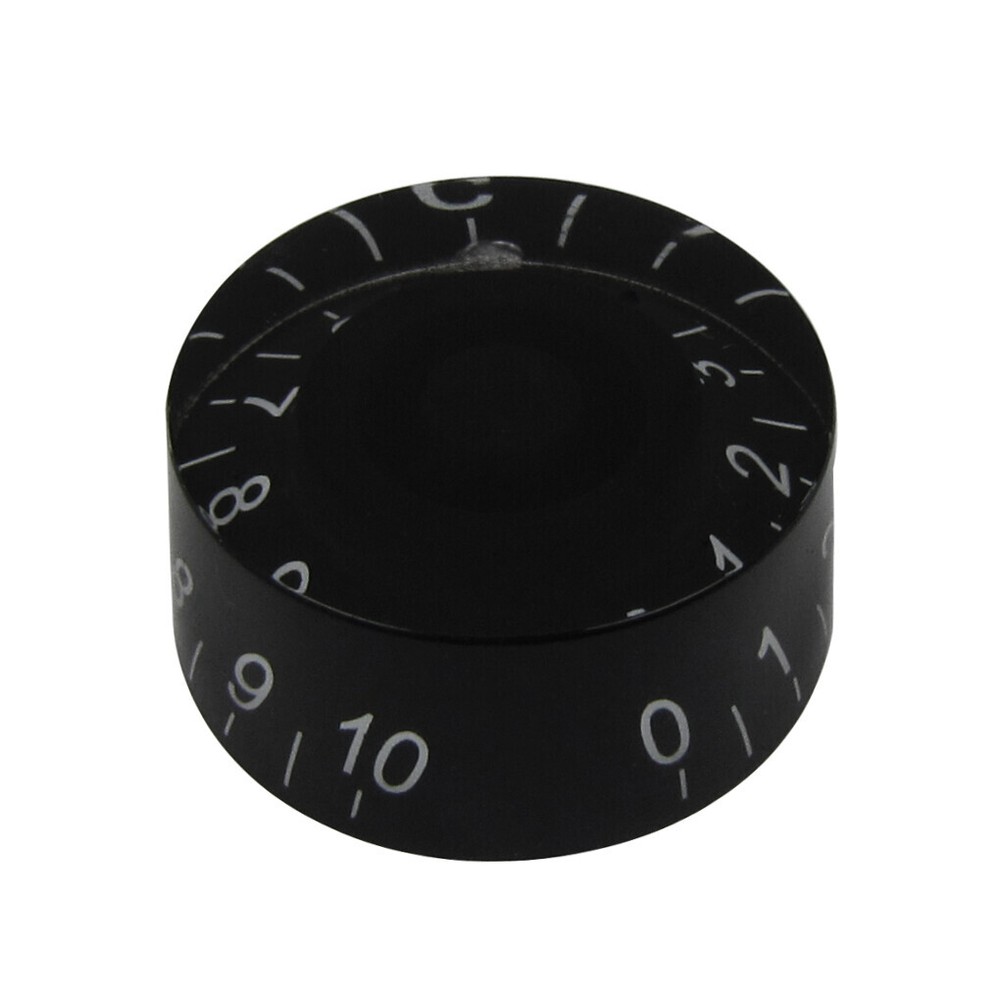 100PCS Volume Tone Control LP Guitar Speed Knobs Button Black & White Numbers
