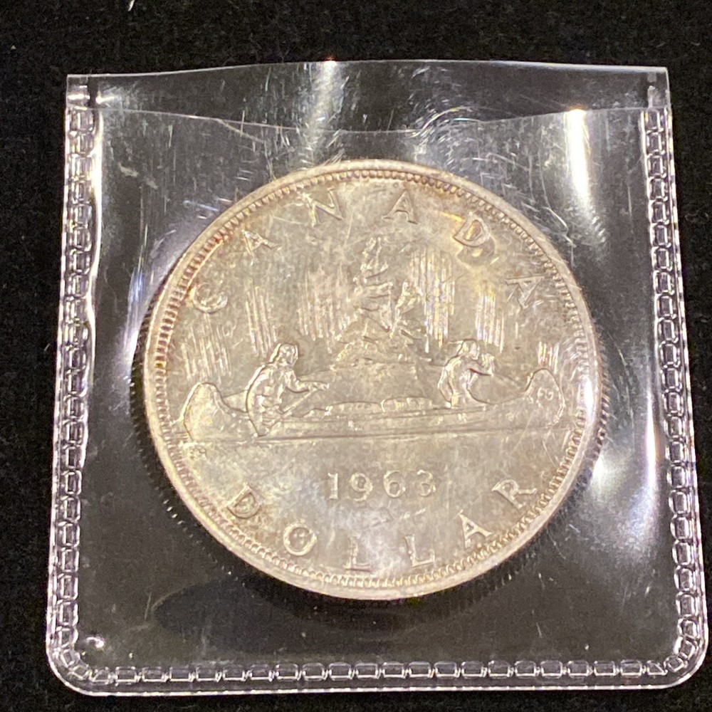 1963 Canada Silver Dollar .800 Fine .600 ASW