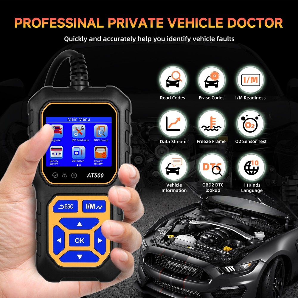 Car Diagnostic Scanner Code Reader Engine Tool Fault for OBD II Protocol 996-UP