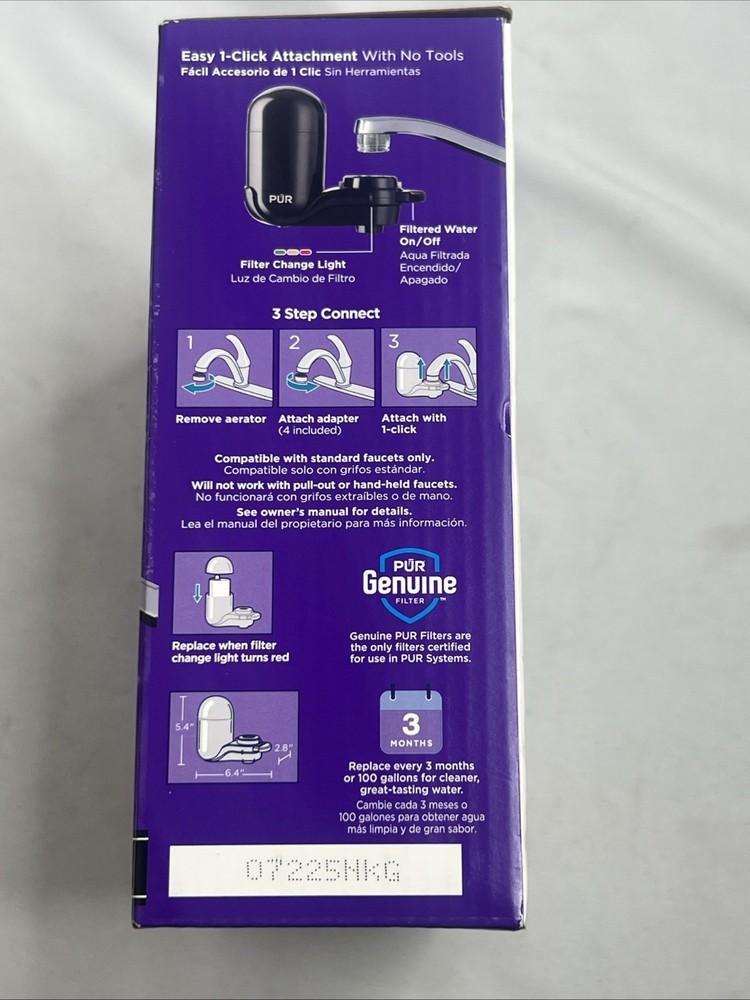 PUR Battery Operated Faucet Mount Water Filtration System FM2000B, Black