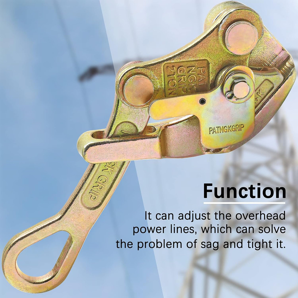 2 Ton Cable Grip Puller Wire Grip Rope Jaw Cable Puller Tool for Wire Rope, Pull