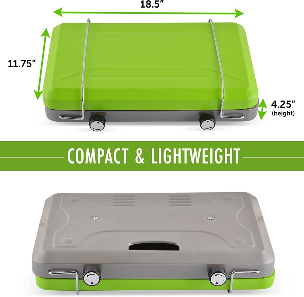 2 Burner High Output Portable Table Top Propane Camping Stove