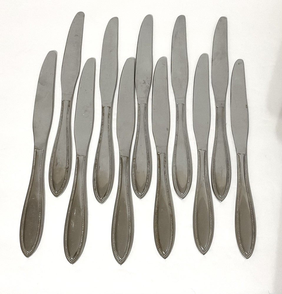 Pfaltzgraff Everyday Flatware 66 pc Set 18/0 Stainless Steel Tiny Beads