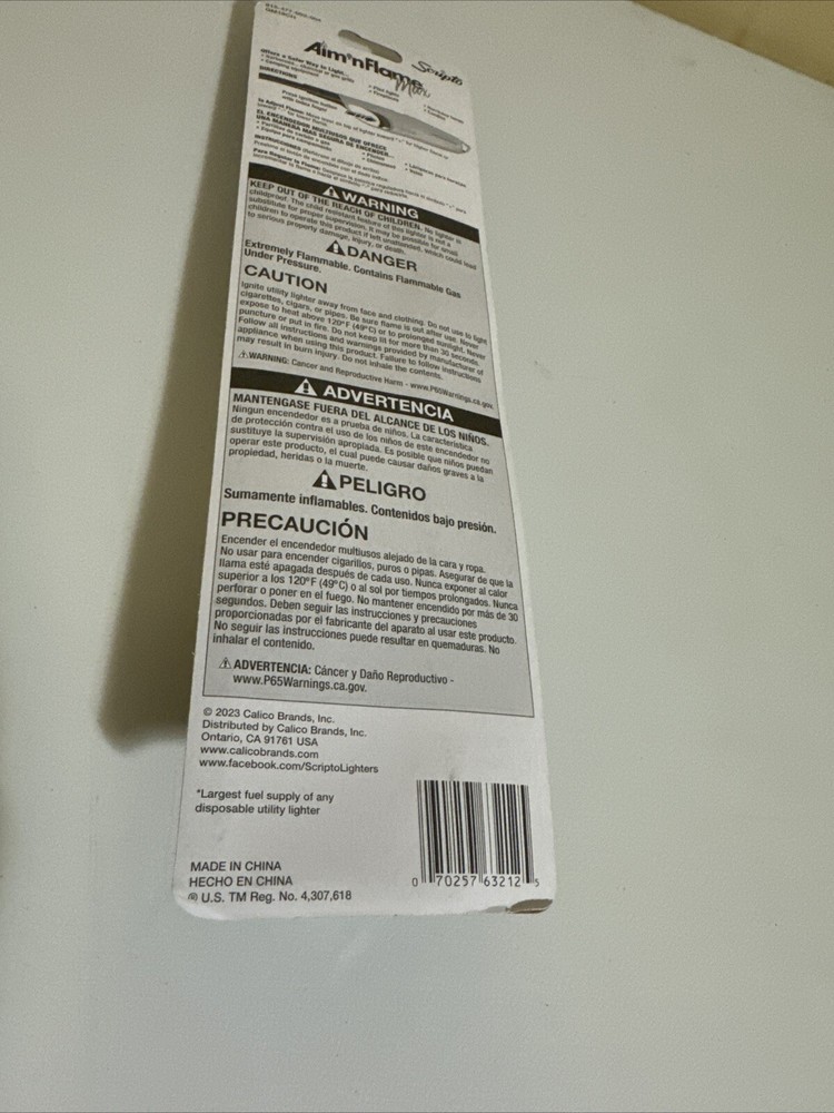 Scripto Aim N Flame Max Ez Light Tan/yellow Lighter