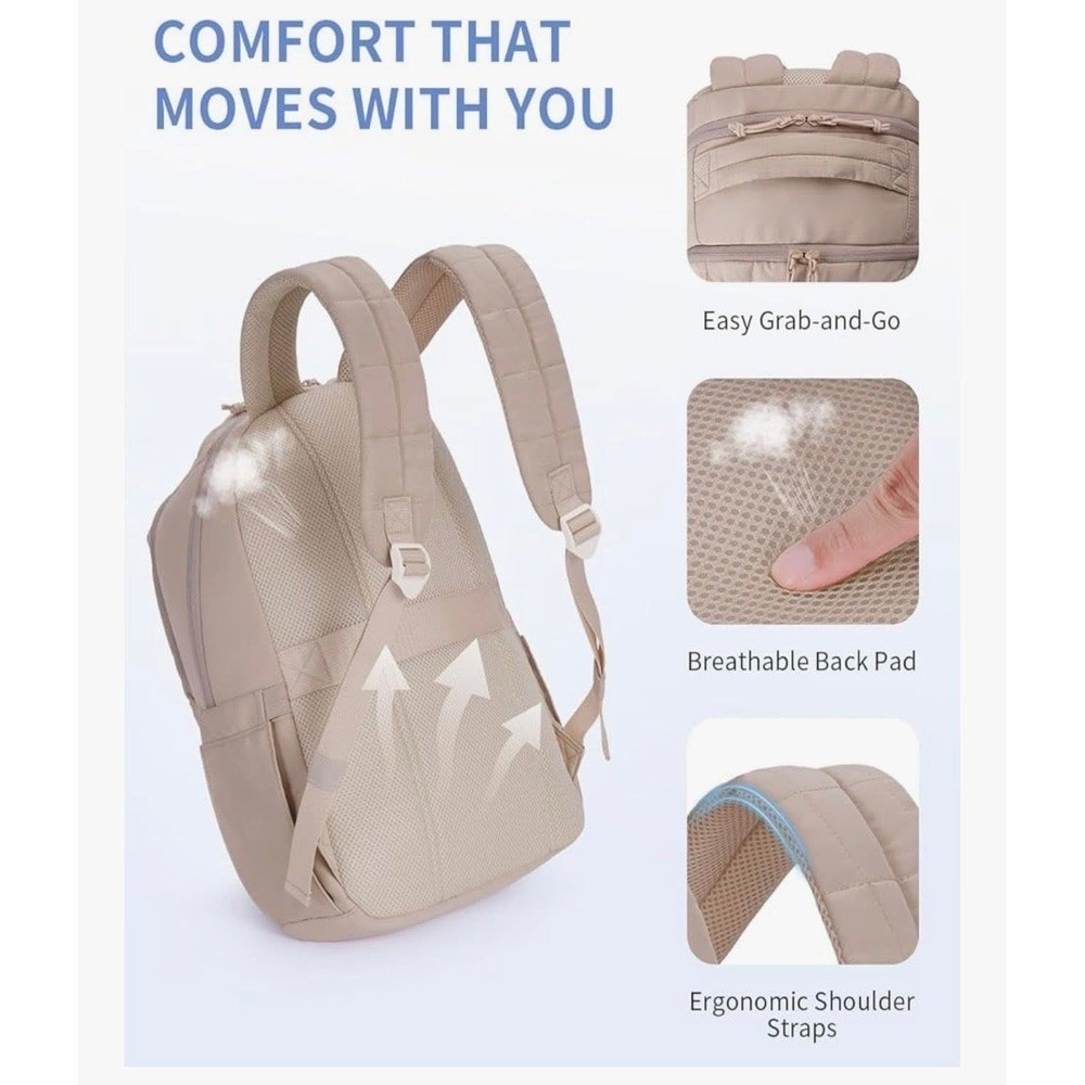 Initial "E" Quilted Puffer 14" Backpack Personalized Travel Backpack Daypack