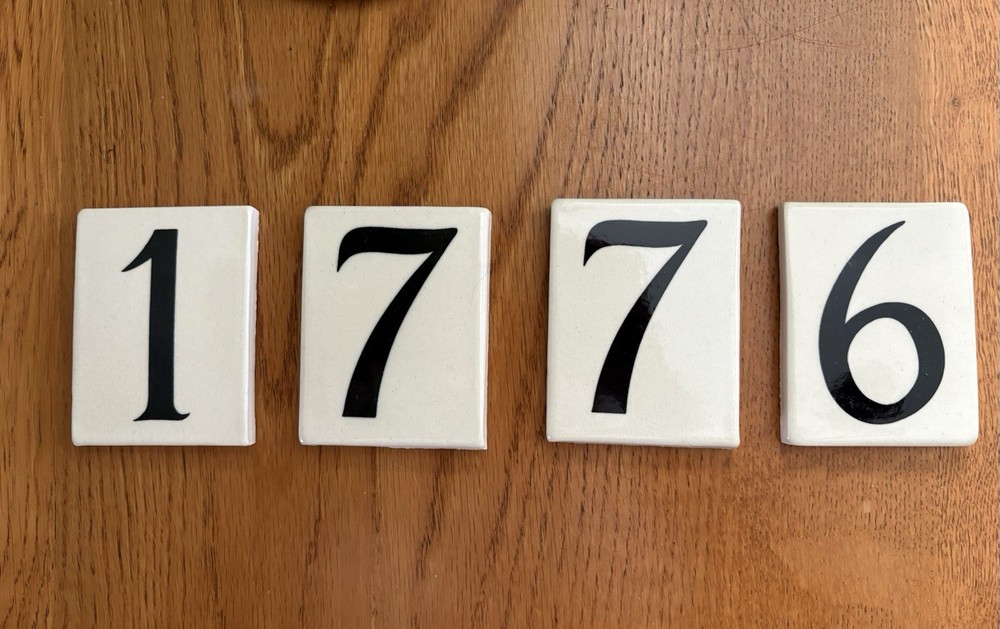 Ceramic Tile House Numbers 1, 7, 7, 6 NEW